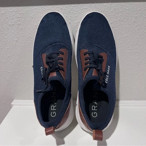 Cole Haan Grand Sport Men's Knit Casual Shoes Sneakers Size 11 Blue C32582 EUC - Picture 5 of 11